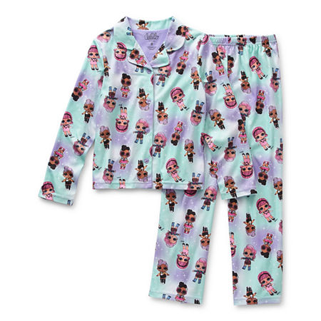 Little & Big Girls 2-pc. LOL Pant Pajama Set, 4 , Purple