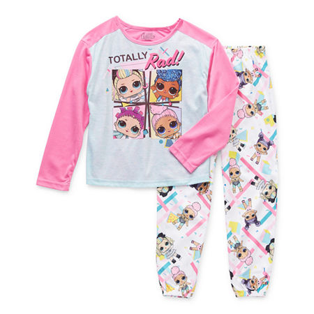 Little & Big Girls 2-pc. LOL Pant Pajama Set, 6 , Pink