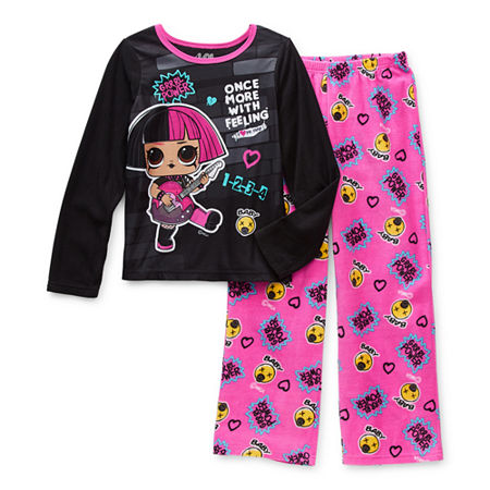 Little & Big Girls 2-pc. LOL Pant Pajama Set, 6 , Pink