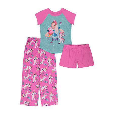 Little & Big Girls 3-pc. JoJo Siwa Pajama Set, 4 , Pink