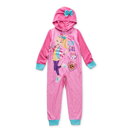 Little & Big Girls JoJo Siwa Long Sleeve One Piece Pajama, 10 , Pink