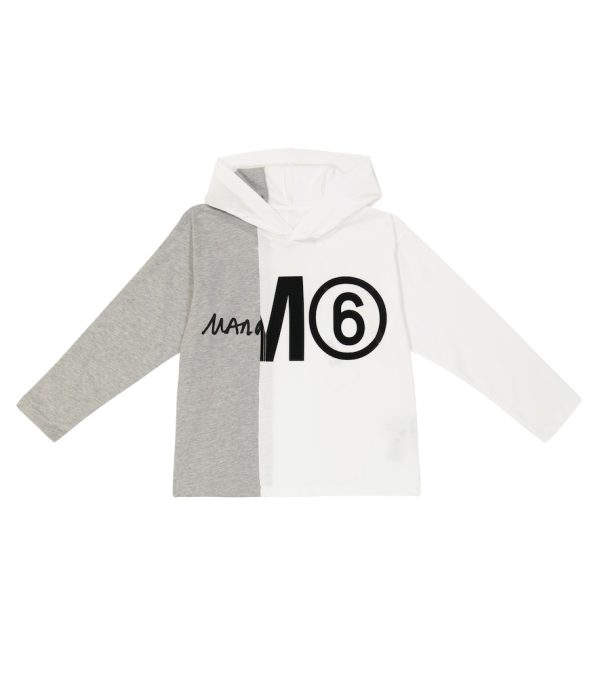 Logo cotton jersey hoodie