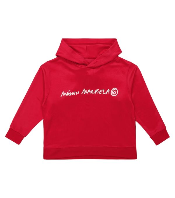 Logo satin hoodie