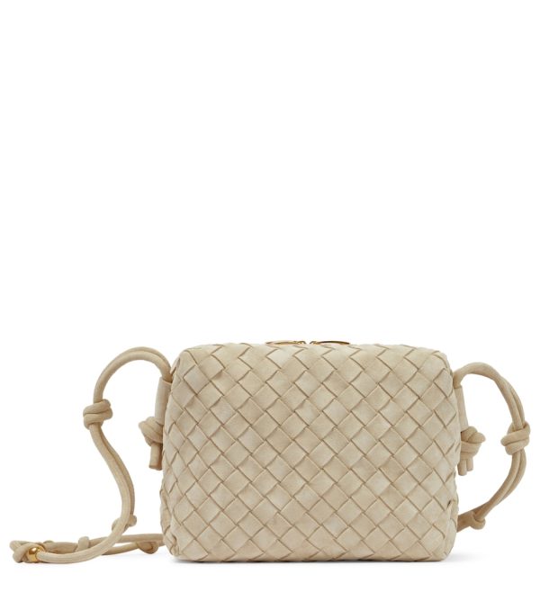 Loop suede crossbody bag