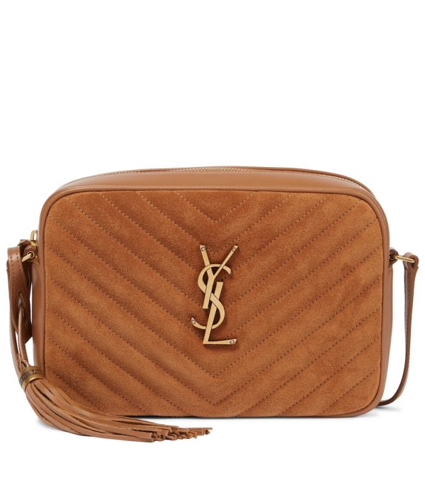 Lou Camera suede crossbody bag