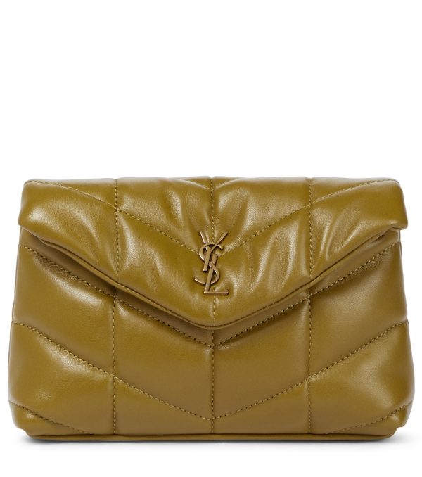 Loulou Puffer leather clutch