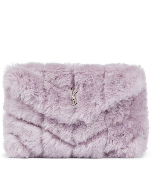 Loulou Puffer shearling clutch