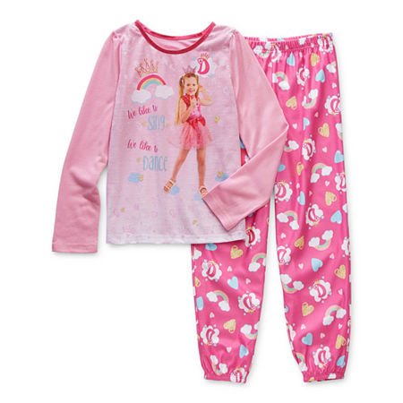Love Diana Little & Big Girls 2-pc. Pant Pajama Set, 10 , Pink