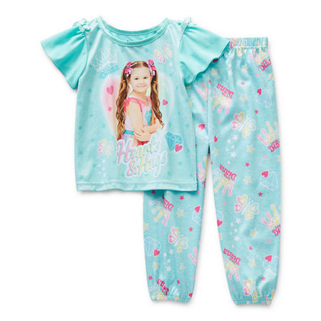 Love Diana Toddler Girls 2-pc. Pant Pajama Set, 2t , Blue