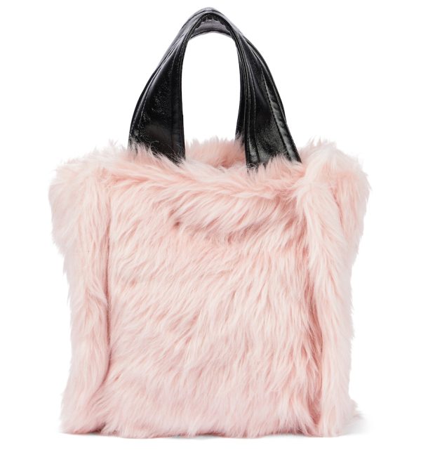 Lucille faux fur tote