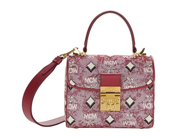 MCM Vintage Jacquard Small Satchel