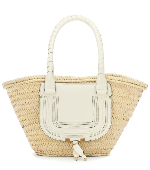 Marcie Medium raffia tote