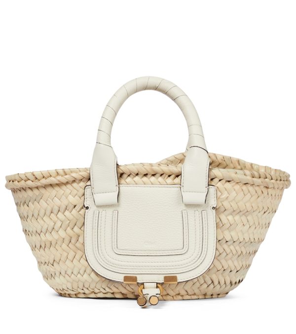 Marcie Mini raffia tote