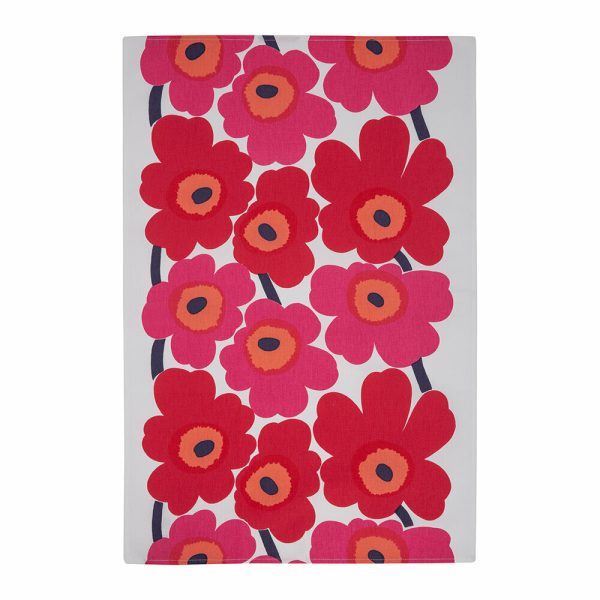 Marimekko - Unikko Tea Towel - Pack of 2 - White/Red