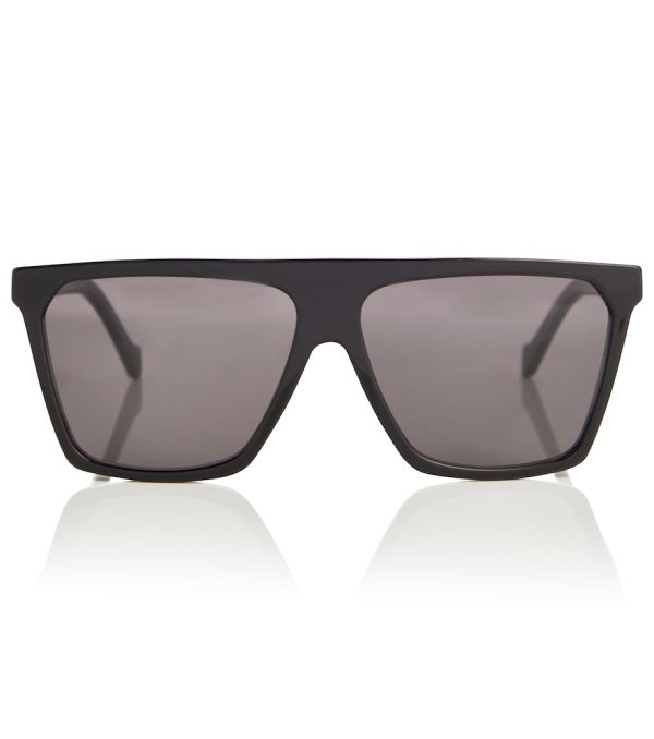 Mask flat-brow acetate sunglasses