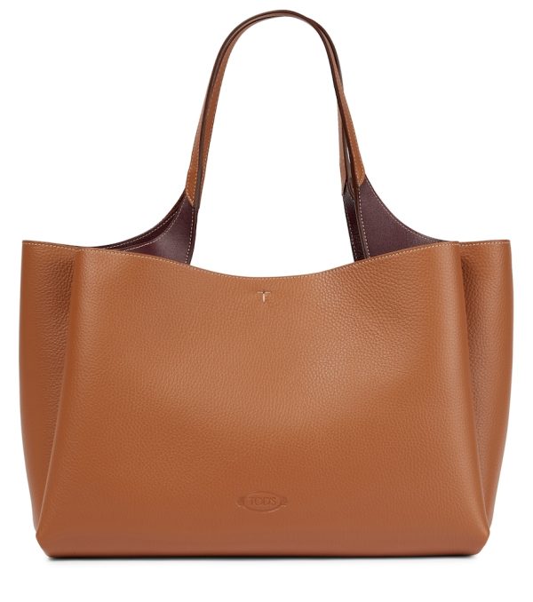 Medium leather tote bag