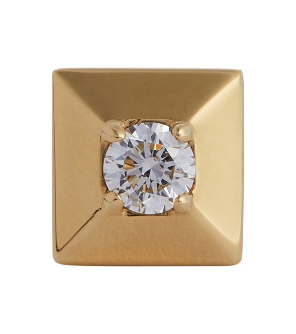 Mini EÉRA Big 18kt gold single earring with diamond