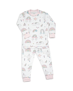Noomie Girls' Rainbow Cotton Pajama Set - Little Kid