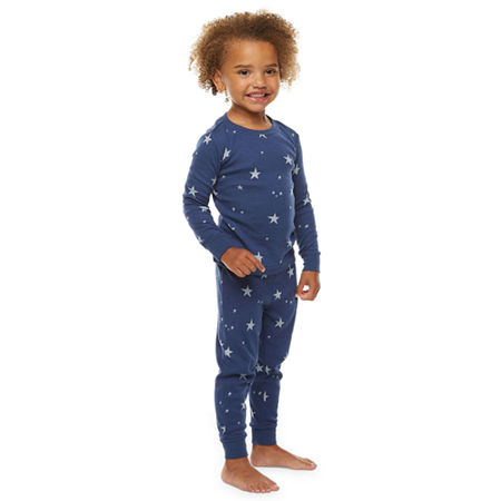 North Pole Trading Co. Celestial Winter Toddler Girls 2-pc. Christmas Pajama Set, 4t , Blue