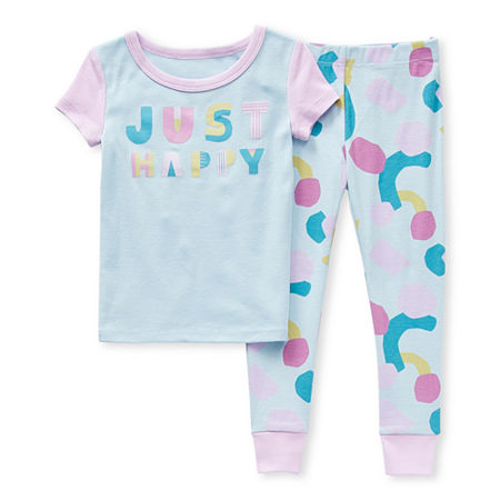 Okie Dokie Toddler Girls 2-pc. Pant Pajama Set, 3t , Blue