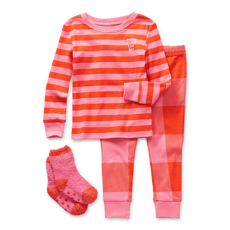 Okie Dokie Toddler Girls 2-pc. Pant Pajama Set, 5t , Pink