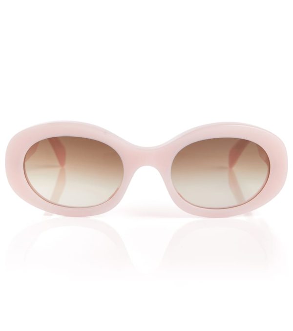 Oval acetate sunglasses