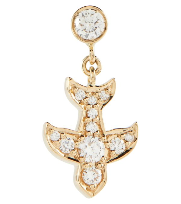 Paloma Diamant 18kt gold single earring with diamonds