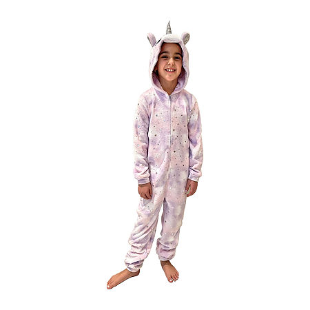 Peace Love And Dreams Little & Big Girls Long Sleeve One Piece Pajama, Large (14) , Purple