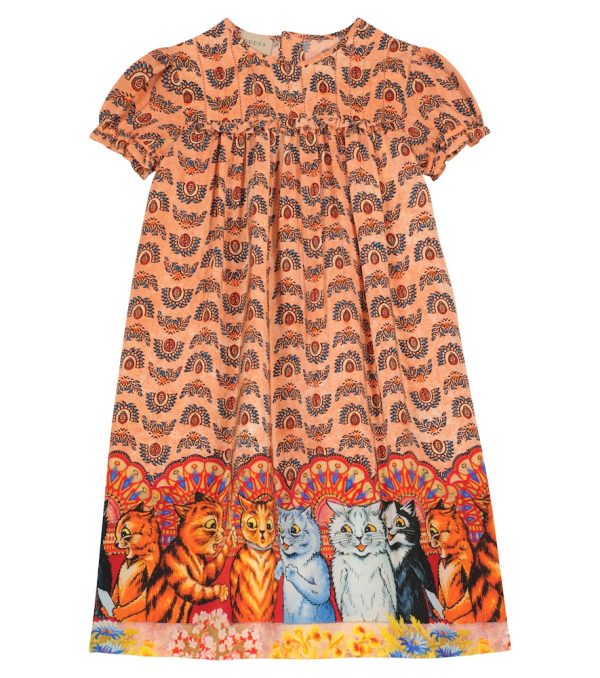 Printed silk dress