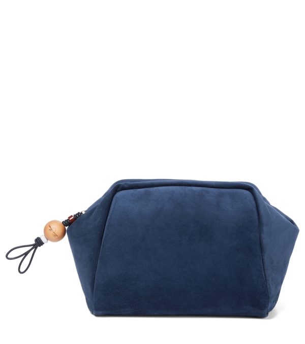 Puffy Pouch suede clutch