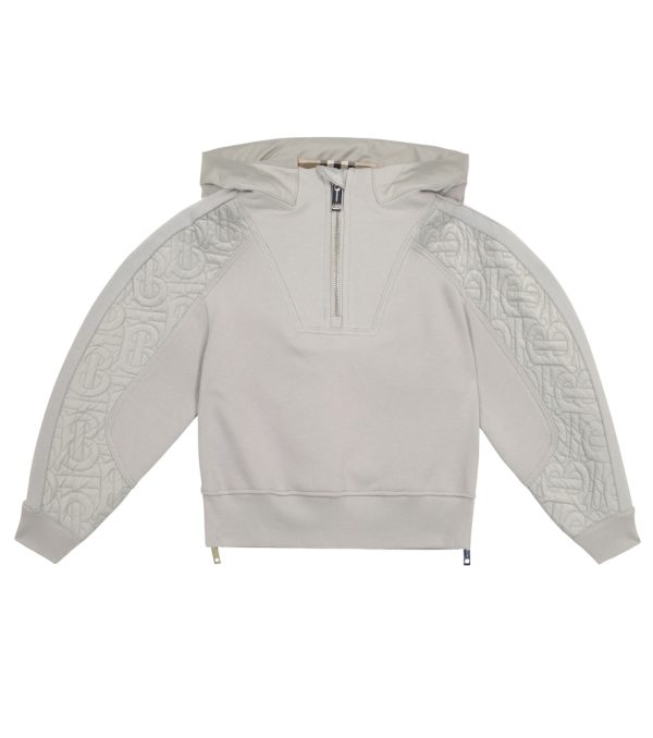 Quilted cotton hoodie