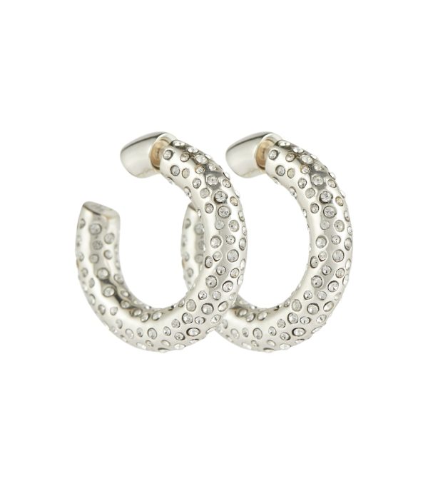 Reversed Pave Crystal Hoop earrings