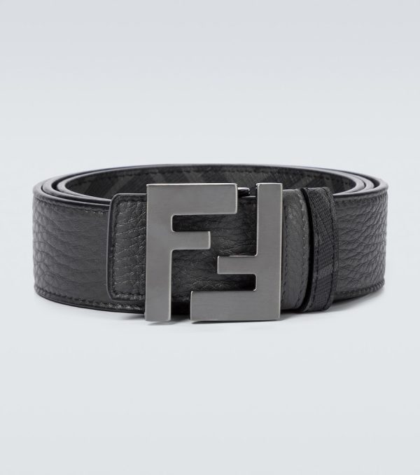 Reversible leather FF buckle belt