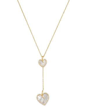 Roberto Coin 18K Yellow Gold Mother-of-Pearl & Diamond Two Heart Y Necklace - 100% Exclusive