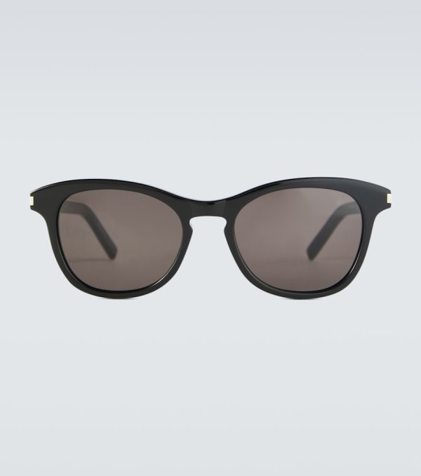 Round-frame acetate sunglasses