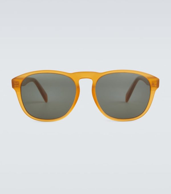 Round-frame acetate sunglasses