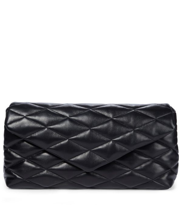 Sade Puffer quilted leather clutch