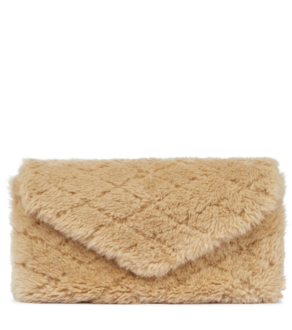 Sade Puffer shearling clutch