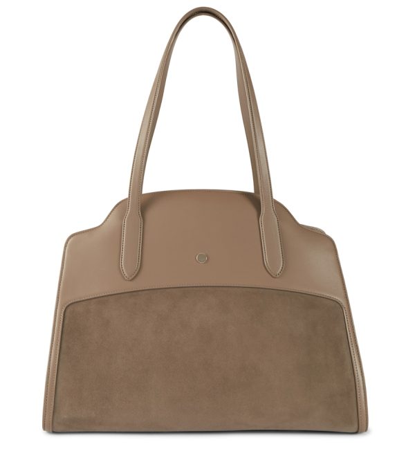 Sesia XL suede and leather tote