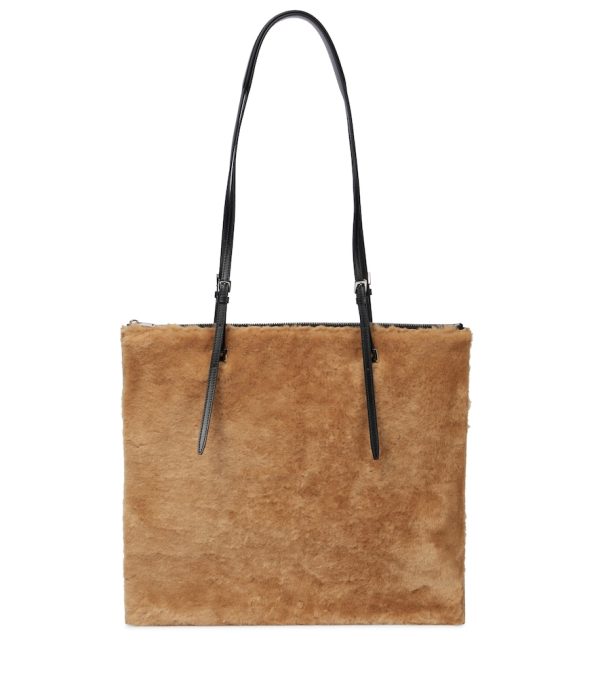 Shearling tote