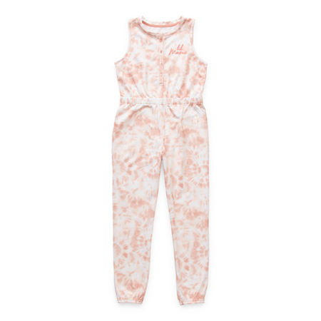 Sleep Chic Little & Big Girls Sleeveless One Piece Pajama, Large (14.5/16.5) Plus , Pink