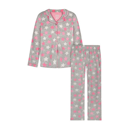Sleep On It Big Girls 2-pc. Pant Pajama Set, Medium (10-12) , Gray