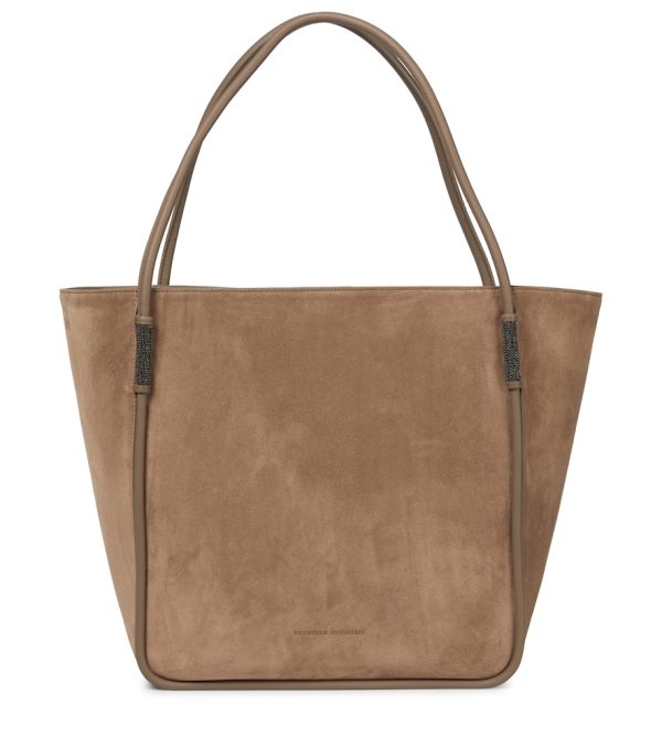 Softy Medium leather-trimmed tote