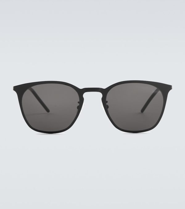 Square-frame metal sunglasses