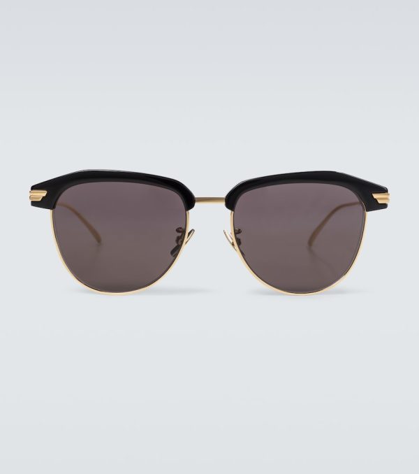 Square-frame metal sunglasses