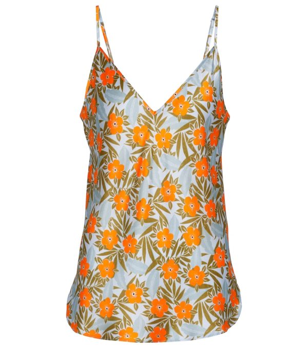 Stella floral silk satin camisole