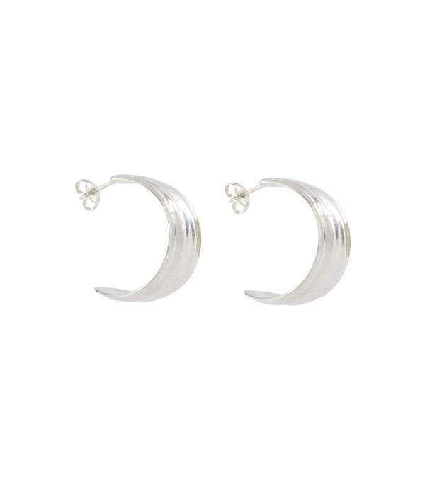 Sterling silver demi-hoop earrings
