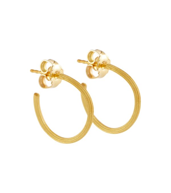 String 18kt gold hoop earrings