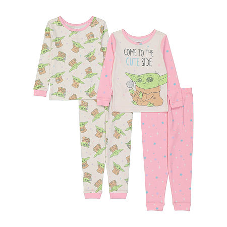 The Child Toddler Girls 4-pc. Star Wars Pant Pajama Set, 2t , Pink