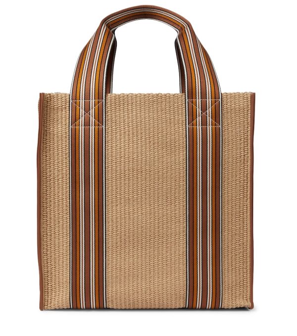 The Suitcase Stripe woven tote